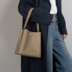 Large Leather Bucket Tote