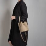 Structured Leather Bucket Bag