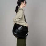 Sporty Leather Shoulder Bag