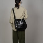 Sporty Leather Shoulder Bag